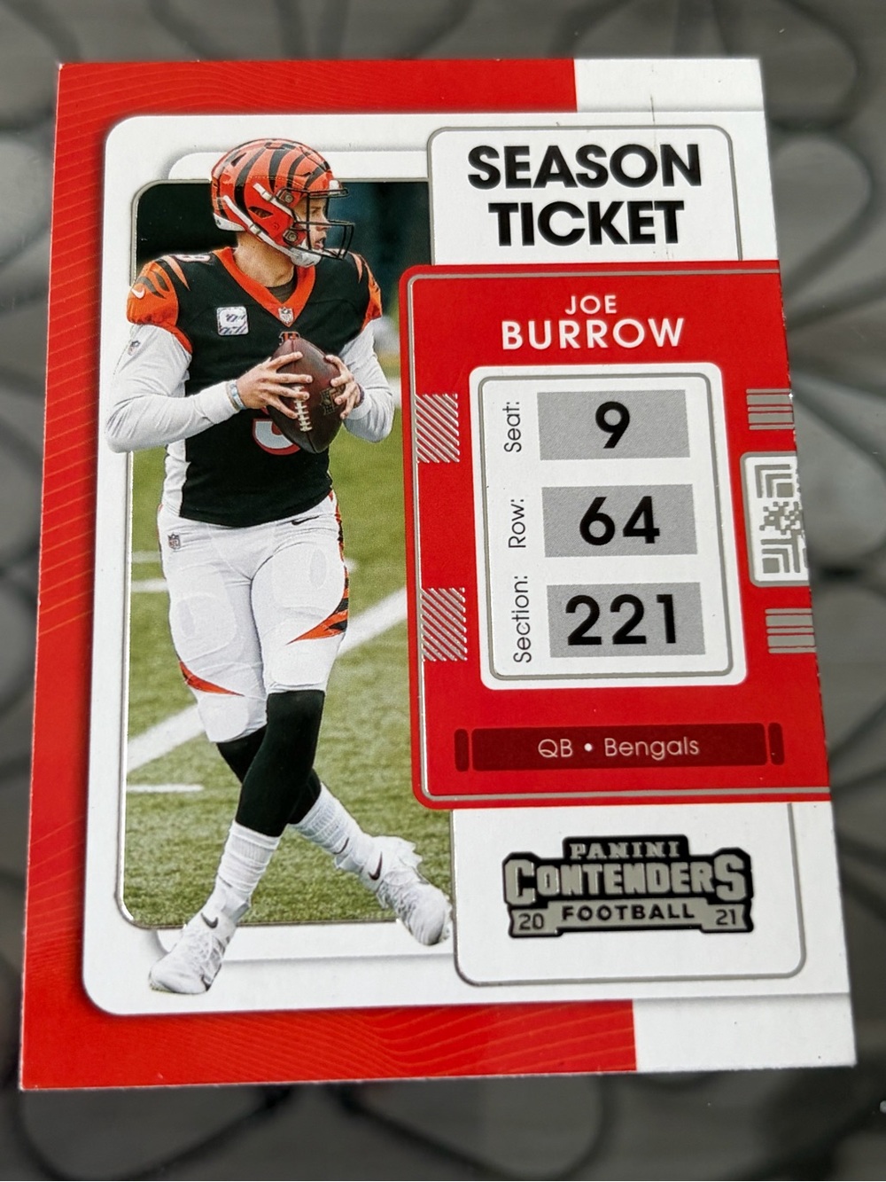Joe Burrow 2021 Panini Cincinnati Bengals NFL Football Card